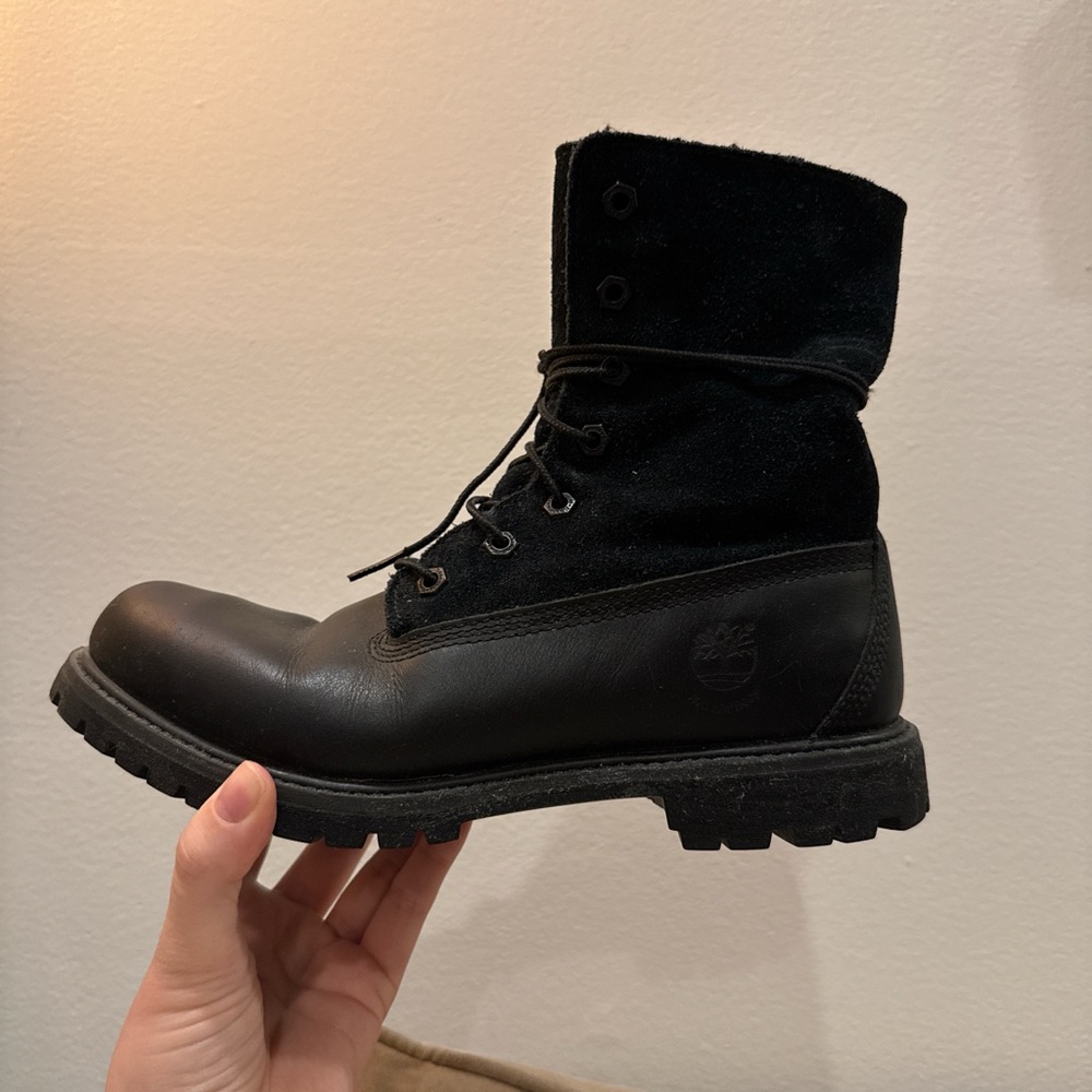 Timberland Black Suede and Leather Boots